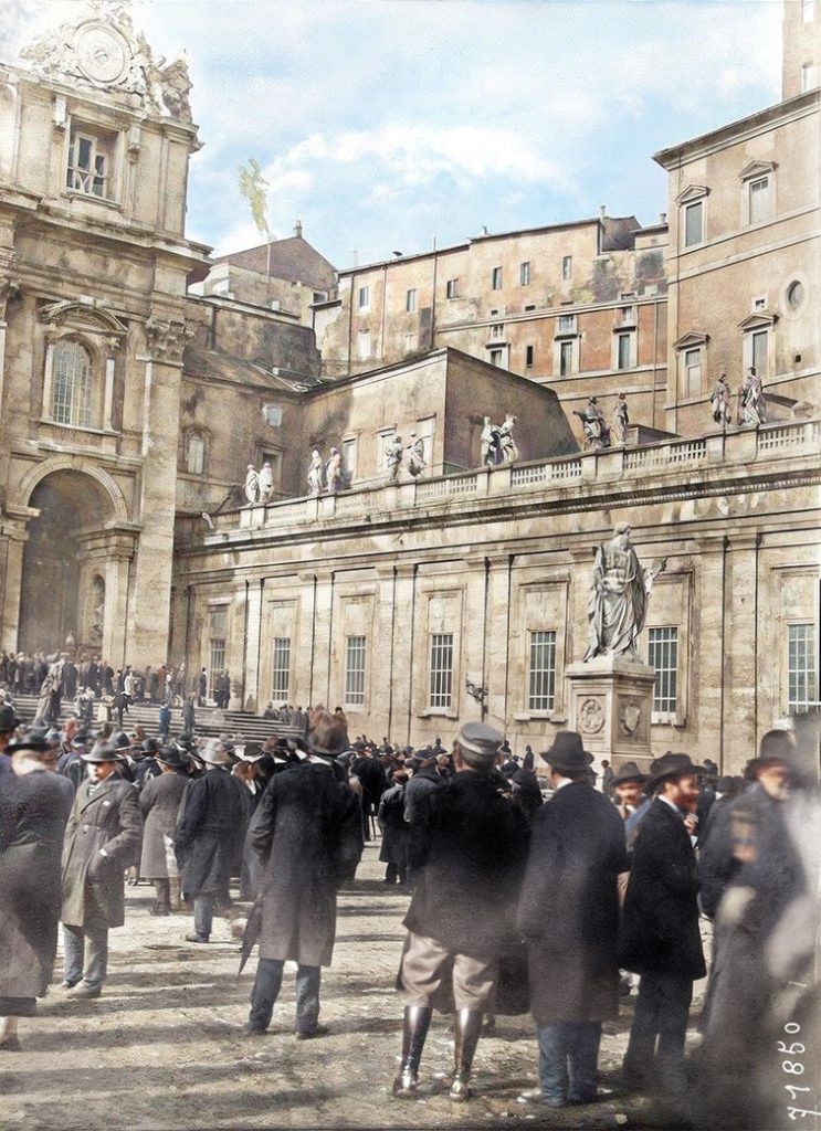 photo restoration example 1922 conclave restored photo