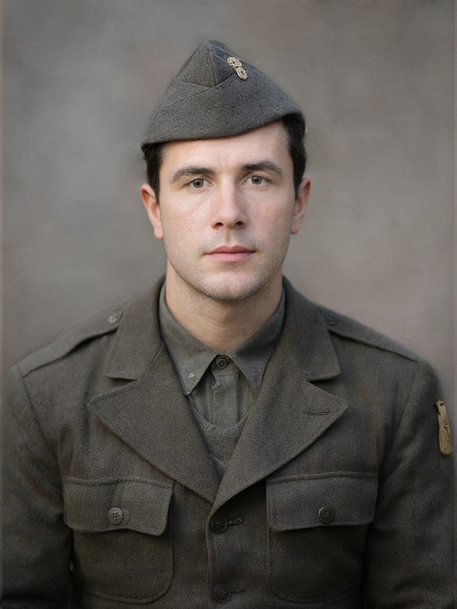 restore photo for a funeral colour version