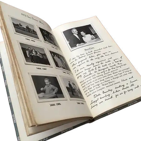 A Family Album Designed for Reminiscence Restored photos with captions, dates, and names.