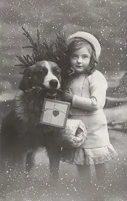 girl dog christmas photo restoration a 1 Melbourne Photo Restoration Rescue